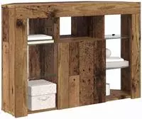 vidaXL Eck-LED-TV-Schrank 100x40x68cm Altholz Holzwerkstoff
