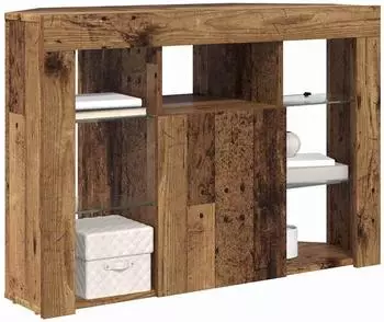 vidaXL Eck-TV-Schrank mit LED, Altholz-Optik, 100x40x68cm