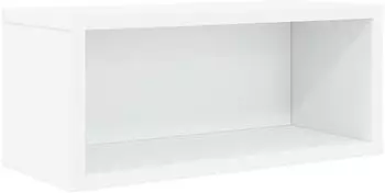 vidaXL CD-Aufbewahrungsregal wei&szlig;, Holzwerkstoff, 40x17x17cm