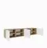 Masseno Livo Lowboard 200x41x40cm, Eiche Artisan/Weiß (800001865389)