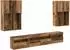 vidaXL Wand-TV-Möbel-Set mit LED-Beleuchtung, 7-tlg., Betongrau