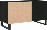 vidaXL Schallplattenschrank Schwarz Eichen-Optik 85 x 38 x 48 cm