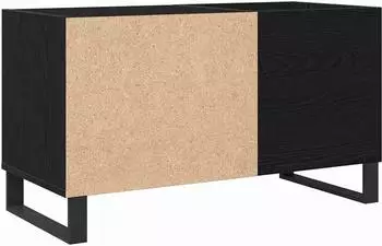 vidaXL Schallplattenschrank schwarz, Eichen-Optik, 85x38x48cm (862898)