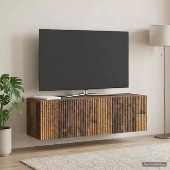 vidaXL Wandmontierter TV-Schrank Altholz-Optik 98x31x30cm (898563)