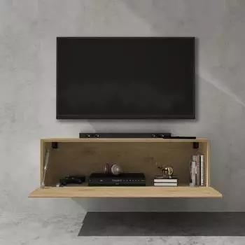doporro Fernsehschrank F02 hängend, Klapptür, Kerneiche, 100cm