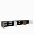 Masseno Varen TV-Lowboard 300x41x40cm, schwarz / eichefarben (800001865395)