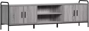vidaXL TV-Schrank 167,5x33x50cm Sonoma-grau, Holzwerkstoff