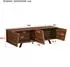 MODFU TV-Lowboard Wellenfront Walnuss 160x39x50,5cm MDF (4070864230307)