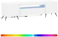 vidaXL LED-TV-Schrank Wei&szlig; Holzwerkstoff