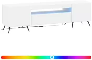 vidaXL TV-Schrank weiß, Holzwerkstoff, LED (897565)