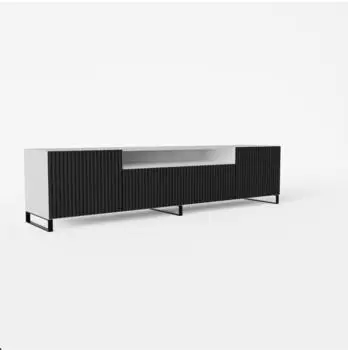 Masseno Varen Lowboard wei&szlig;/schwarz, 200x41x40cm (800001864989)