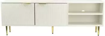 Wohnling Lowboard Lamellenfront 150cm mit Metallbeinen (WL7.771)