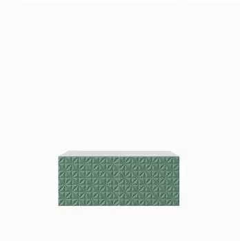 Masseno Rova Lowboard wei&szlig;/gr&uuml;n, 100x41x40cm (800001865438)