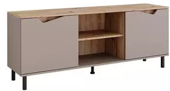 VICCO Marelle Lowboard Greige/Eiche Artisan, 150x60x38cm, 2 T&uuml;ren