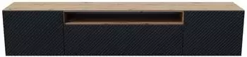 Masseno CAVA Lowboard h&auml;ngend, Eiche Artisan/schwarz, 200x41x40cm (800001865043)