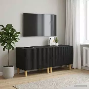 vidaXL TV-Schrank schwarz Holzwerkstoff (896676)