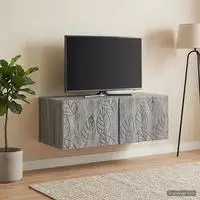 vidaXL Wandmontierter TV-Schrank 78,5 x 41 x 30 cm Grau Sonoma