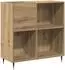 vidaXL Schallplattenregal, Holzwerkstoff, Artisan-Eiche, 84,5x38x89cm