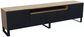 Masseno CAVA Lowboard Eiche Artisan / Schwarz, 200x41x40cm (800001865520)