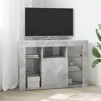 vidaXL Eck-LED-TV-Schrank 100x40x68cm Beton Grau Holzwerkstoff