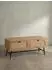 KADIMA DESIGN Lowboard Eiche-Dekor, Rattan, mit Schubladen, 100x45x40cm