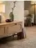 KADIMA DESIGN Lowboard Eiche-Dekor, Rattan, mit Schubladen, 100x45x40cm
