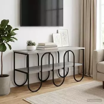 vidaXL TV-St&auml;nder 100x40x50cm Sonoma-Grau, Holzwerkstoff