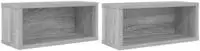 vidaXL CD Aufbewahrungsregal 2 Stk. Sonoma-Grau 40 x 17 x 17 cm