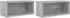 vidaXL CD-Aufbewahrungsregal 2er-Set Sonoma-Grau 40x17x17cm