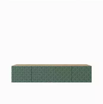 Masseno Rova TV-Lowboard 200x41x40cm, Eiche Artisan / gr&uuml;n (800001865445)