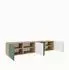 Masseno Rova TV-Lowboard 200x41x40cm, Eiche Artisan / grün (800001865445)