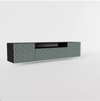Masseno Rova Lowboard schwarz/gr&uuml;n, 200x41x40cm (800001865516)