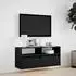 vidaXL TV-Wandschrank mit LED-Beleuchtung, schwarz, 100x31x45cm