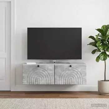 vidaXL Wandmontierter TV-Schrank betongrau 99x41x30cm (898188)