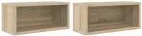 vidaXL CD Aufbewahrungsregal 2 Stk. Sonoma-Eiche 40 x 17 x 17 cm