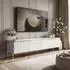Lookway Celine Gloss TV-Schrank 200cm, weiß, goldene Füße (800001751942)