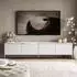 Lookway Celine Gloss TV-Schrank 200cm, weiß, goldene Füße (800001751942)