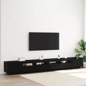 vidaXL TV-Schrank mit LED-Beleuchtung, weiß