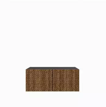 Masseno Rova TV-Lowboard 100x41x40cm, schwarz / eichefarben (800001865502)