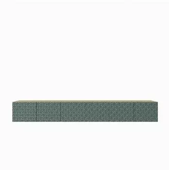 Masseno Rova Lowboard h&auml;ngend, Eiche Artisan / gr&uuml;n, 300x41x40cm (800001865450)