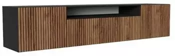 Masseno Varen TV-Lowboard 200x41x40cm, schwarz / eichefarben (800001865455)