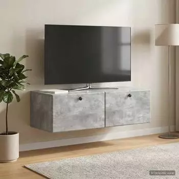 vidaXL Wandmontierter TV-Schrank betongrau 98x41x30cm (899208)
