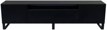 Masseno Cava Lowboard schwarz, Holzwerkstoff, 200x41x40cm (800001865528)