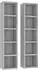 vidaXL CD-Regal 2er-Set grau Sonoma 21x16x93,5 cm Holzwerkstoff