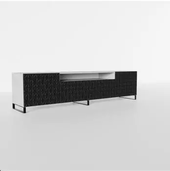 Masseno Rova Lowboard wei&szlig;/schwarz, 200x41x40cm (800001865237)