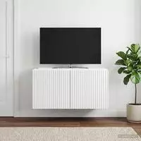 vidaXL Wandmontierter TV-Schrank Wei&szlig; 59,5 x 41 x 30 cm Holzwerkstoff