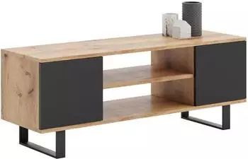 RAUMHIRSCH Lowboard Focus, stehend, Eiche Gold / schwarz, 40x50x135cm