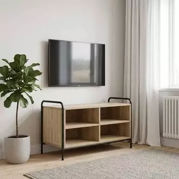 vidaXL TV-Schrank 140x39,5x50cm, Holzwerkstoff, Sonoma-Eiche