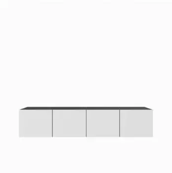 Masseno Livo TV-Lowboard 200x41x40cm, anthrazit/wei&szlig; (800001865365)
