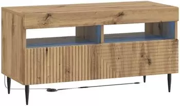 vidaXL TV-Schrank HAARLEM mit LED, Artisan-Eiche, 81x35x43cm (897004)